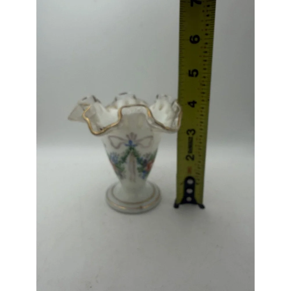 Fenton Charleton Silver Crest Trumpet Vase 